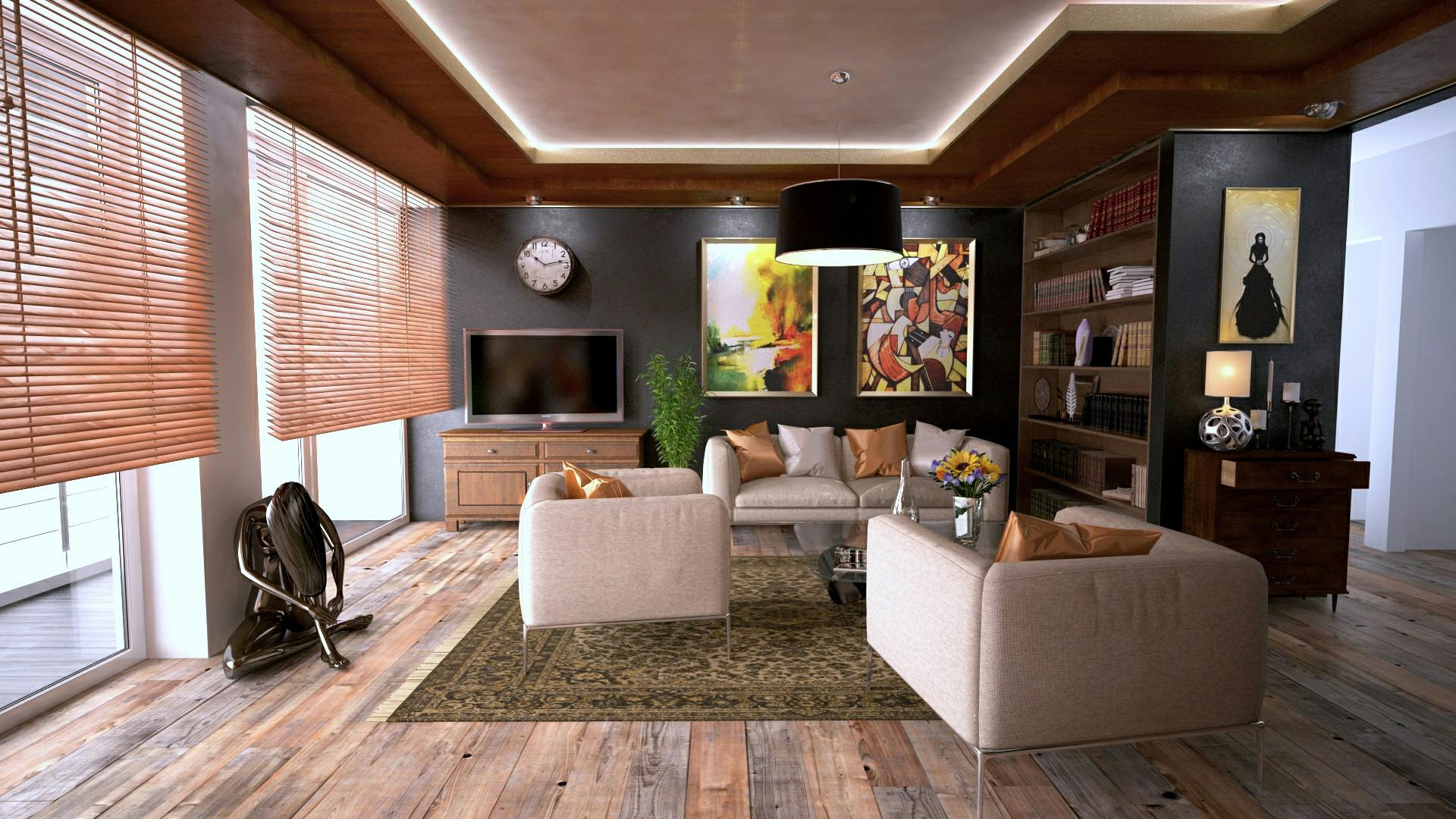 Floral Living Room Wallpaper